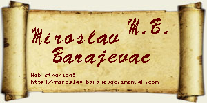 Miroslav Barajevac vizit kartica
